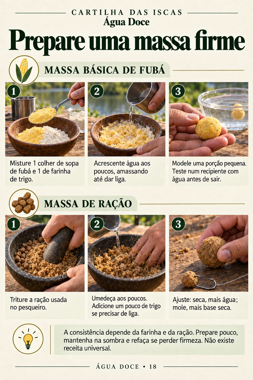 Prepare uma massa firme